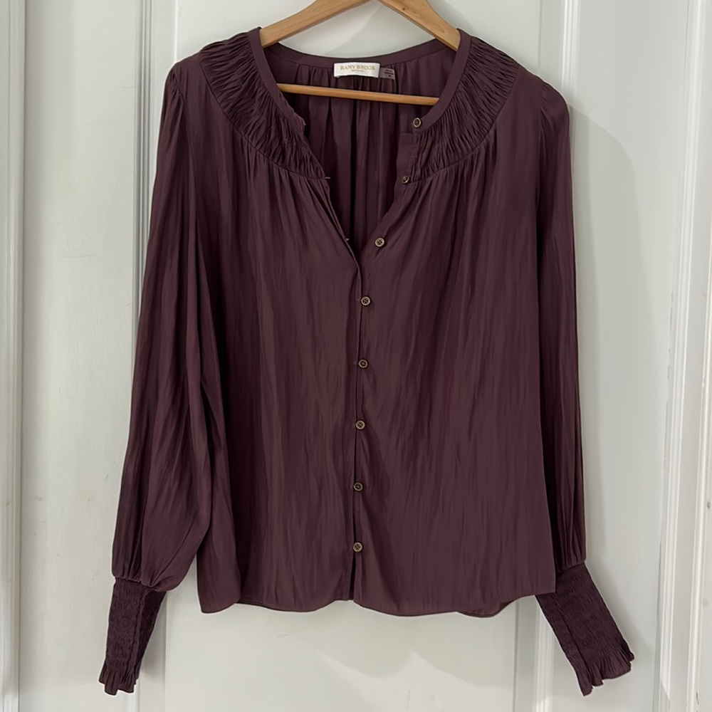 Ramy Brook Isla puff sleeve blouse - Picture 4 of 10
